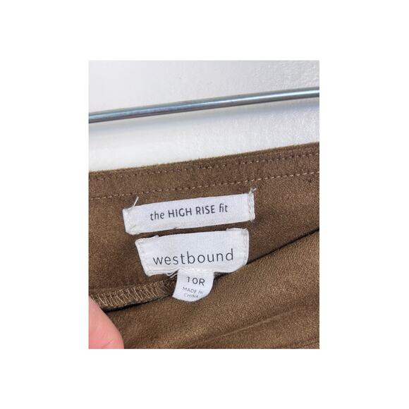 Westbound The High Rise Fit Brown Jeggings Jean Leggings Pants Size 10 - Picture 3 of 3